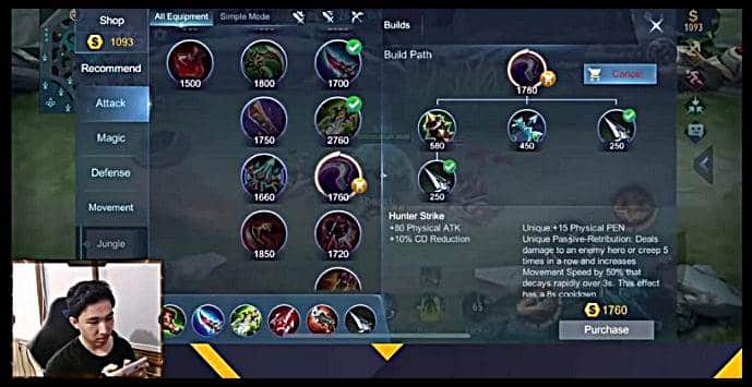 Build Minsitthar Tersakit 2023 Revamp Mobile Legends Top Global