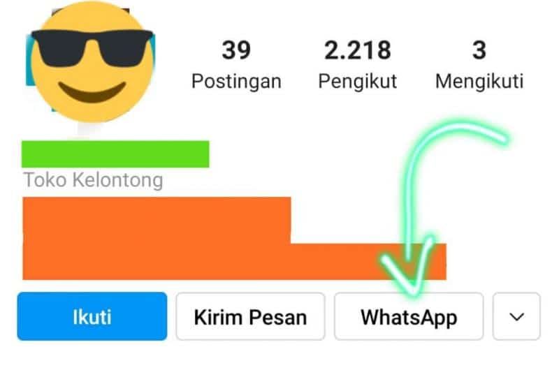 Cara menambahkan tombol WA di bio IG